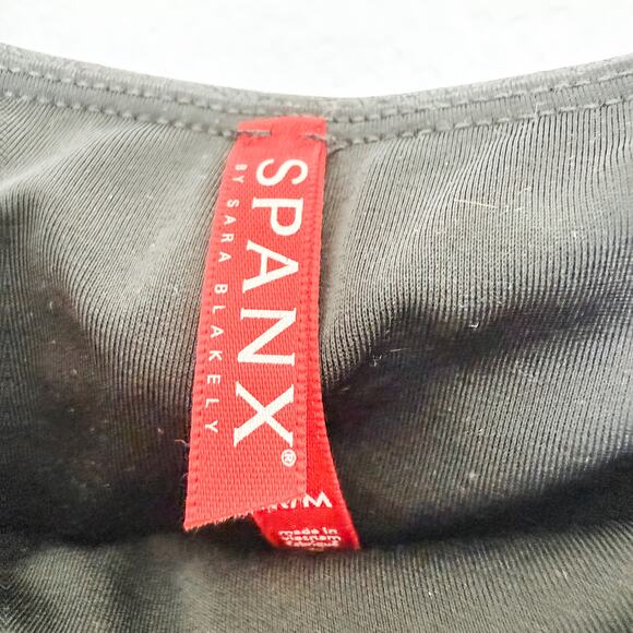 Spanx High‎ Waist Faux Leather Tummy Control Leggings Black Size Medium - Picture 5 of 7